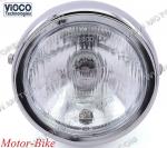 ФАР КРЪГЪЛ ХРОМИРАН VISCO Ф160мм - Honda CG125 89-00 / GN125 / Cafe Racer / Bobber-2